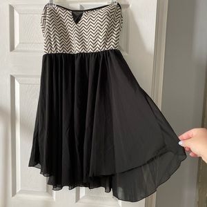 Strapless Black Cocktail Dress